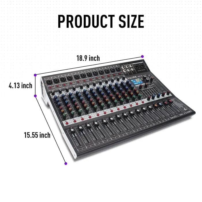 Console de mixage Audio professionnelle à 12 canaux