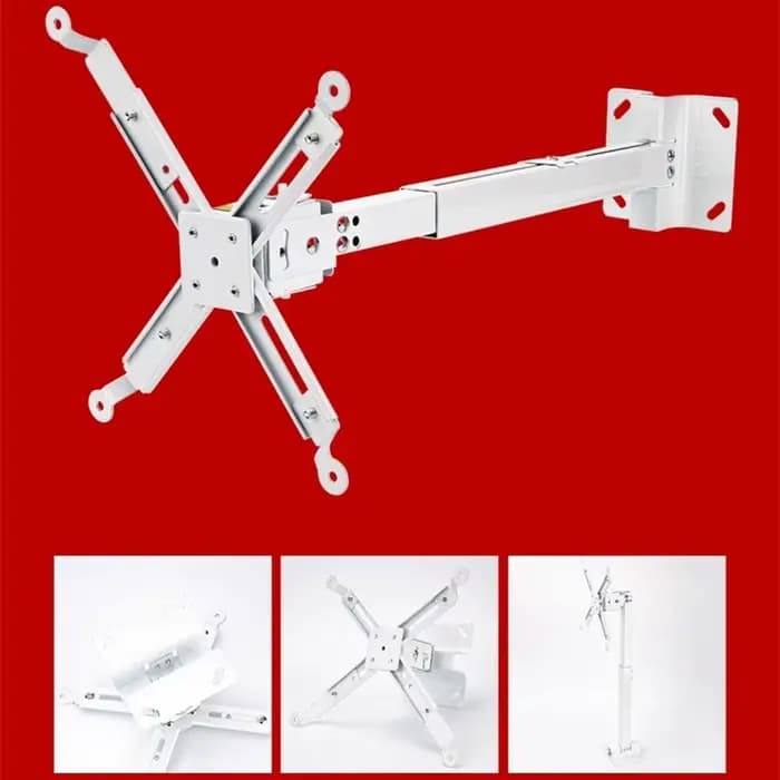 Support de projecteur rétractable avec bras extensibles