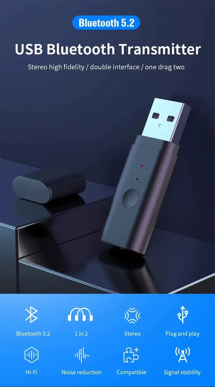 Adaptateur émetteur audio sans fil Bluetooth