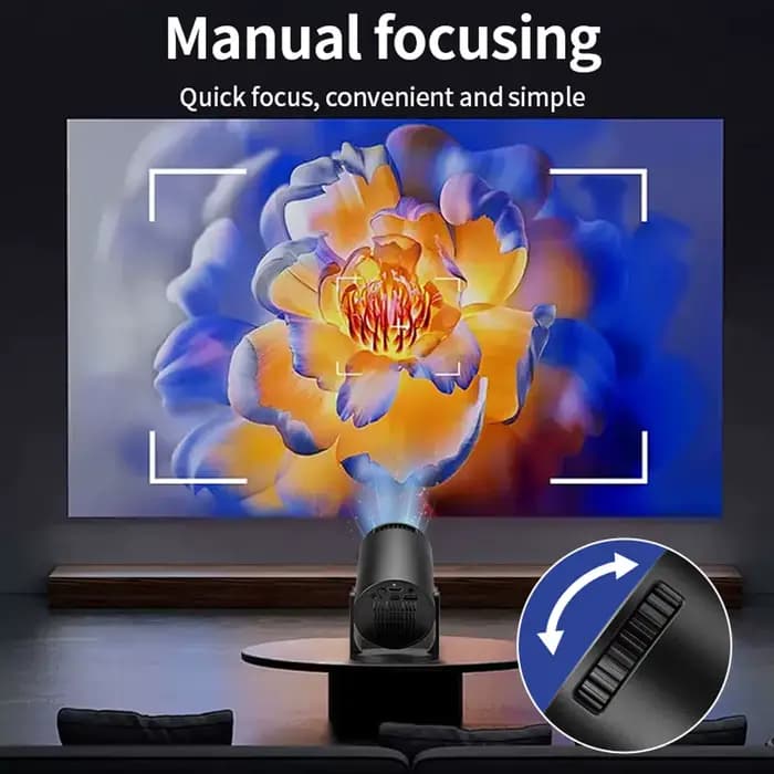Projecteur portable avec fidélité sans fil 1080P 270 degrés réglable USB TV