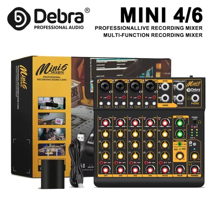 Mini mélangeur Audio 6 6 canaux