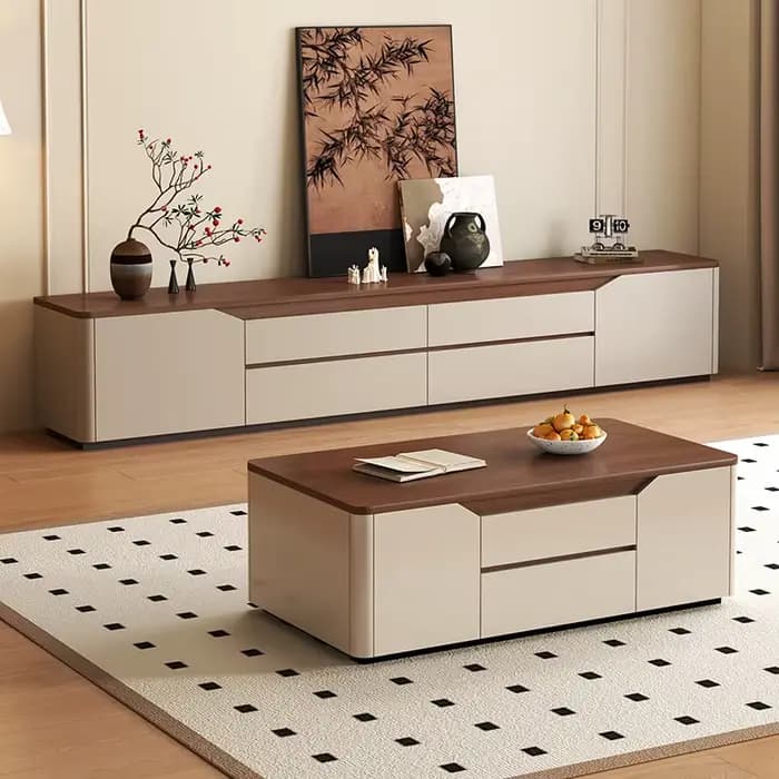 Meuble Tv français moderne avec tiroirs