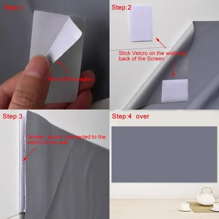 Écran de projecteur pliable HD réfléchissant haute luminosité 60 100 120 pouces 16:9