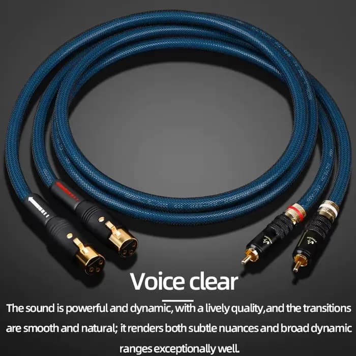 ATAUDIO HiFi 2RCA vers 2XLR câble Audio haute qualité OCC plaqué argent
