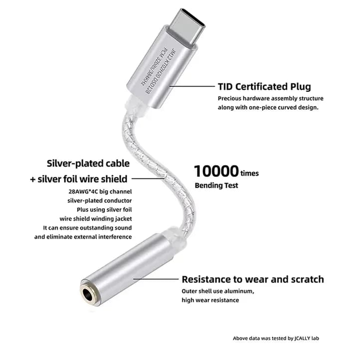 JCALLY JM12 adaptateur Audio numérique puce DAC KT02H20 décodeur