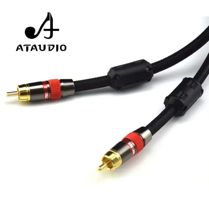 ATAUDIO 4N OFC 75ohm Hifi numérique Coaxial Audio vidéo câble Rca haut de gamme RCA vers RCA mâle caisson de basses