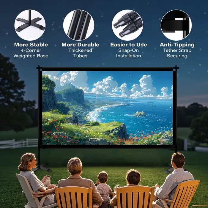 Support d'écran de projecteur 16:9 4K 1080 HD