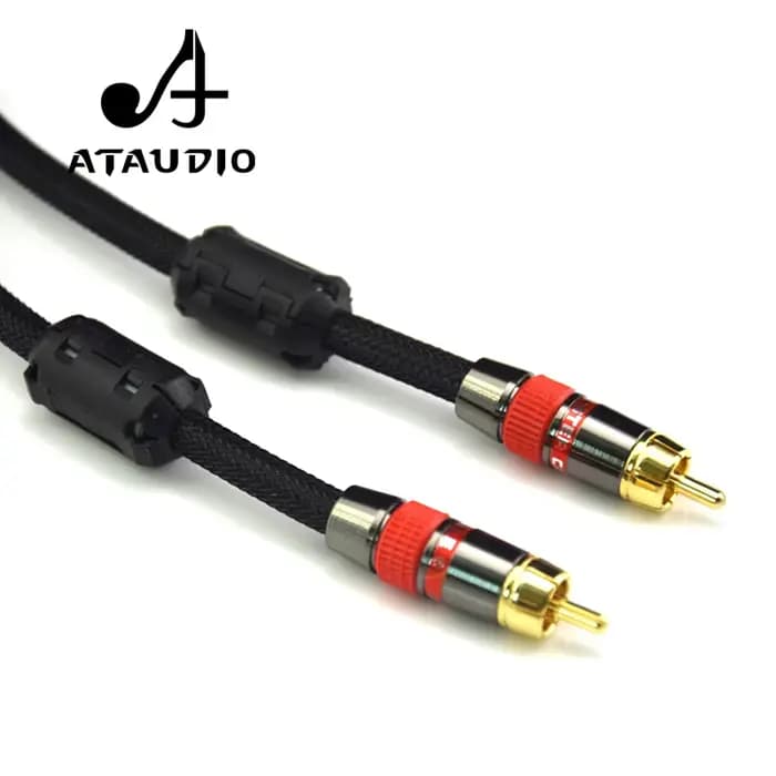 ATAUDIO 4N OFC 75ohm Hifi numérique Coaxial Audio vidéo câble Rca haut de gamme RCA vers RCA mâle caisson de basses