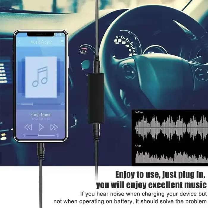 Isolateur de bruit de boucle de terre pour système audio stéréo de voiture
