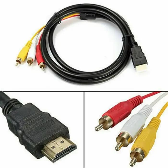 Câble HDMI vers RCA, 1080P 5 pieds HDMI mâle vers 3-RCA