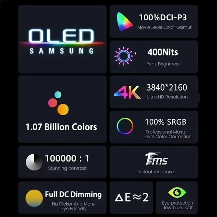 Moniteur Portable à écran tactile AMOLED 4K de 13.3 pouces