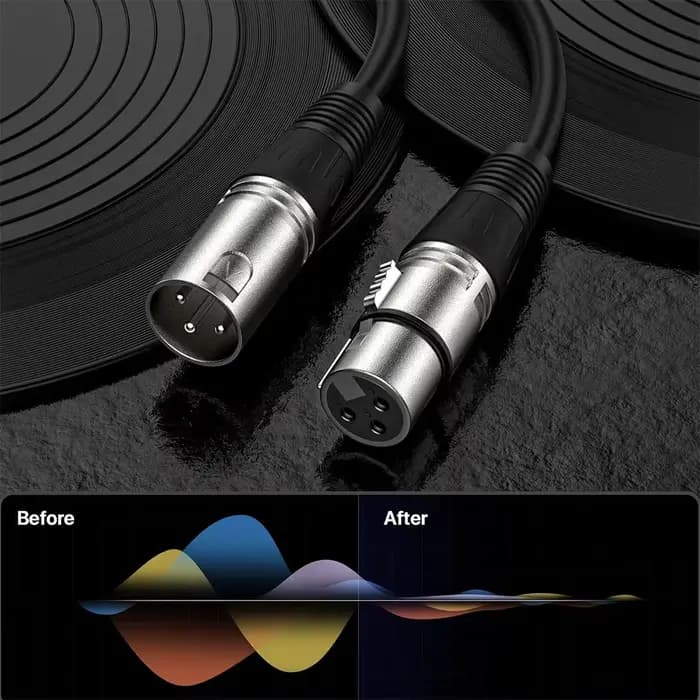 Câble audio XLR mâle-femelle pour sortie et entrée