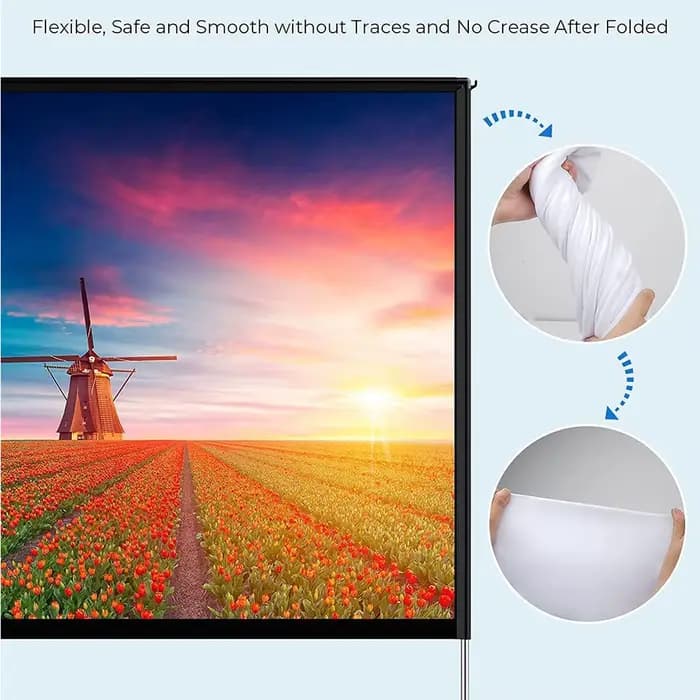 Écran de projection portable 120 pouces + support de cadre