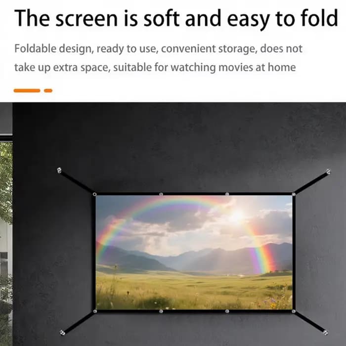 Écran portable pliable blanc souple 16:9
