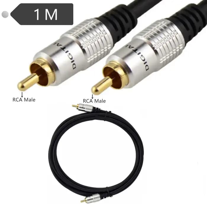 Câble de caisson de basses RCA, 1 RCA mâle à 1 RCA mâle, câble Audio et vidéo, numérique et analogiq
