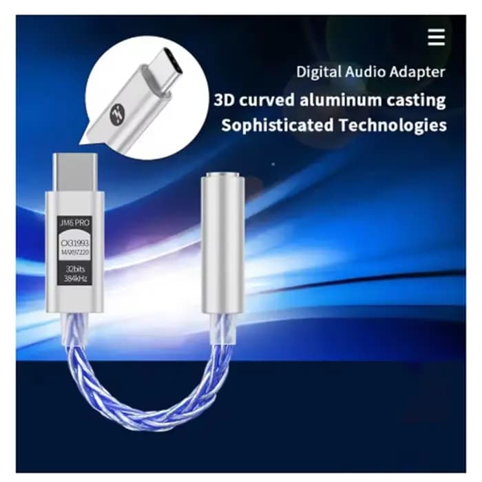 Nouveau JCALLY JM6 Pro type-c à 3.5mm CX31993 amplificateur de décodage Audio numérique Portable Hifi DAC casque Mobile USB JM11 bleu