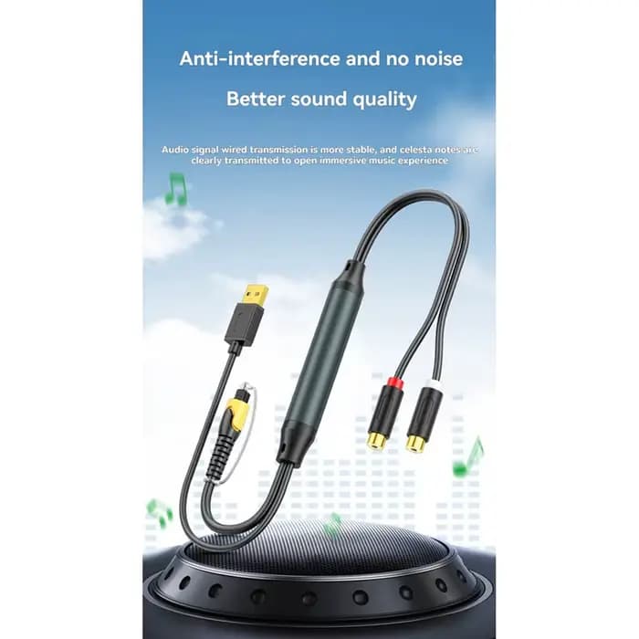 Câble de conversion audio optique numérique supérieur vers 2RCA