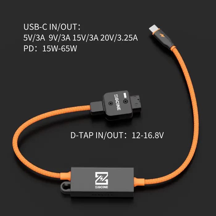 ZGCINE DT-PD Câble d'alimentation D-Tap vers USB-C PD