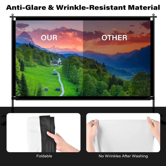 Support d'écran de projecteur 16:9 4K 1080 HD