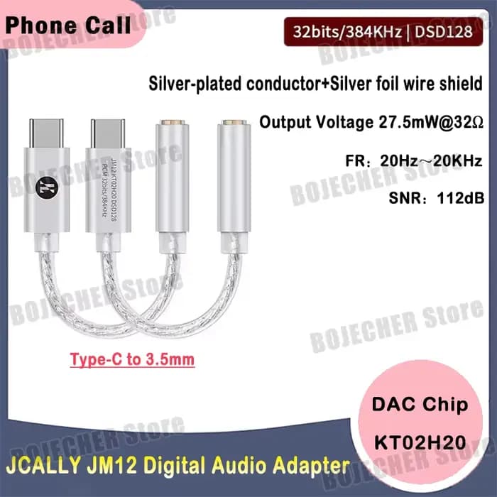 JCALLY JM12 adaptateur Audio numérique puce DAC KT02H20 décodeur