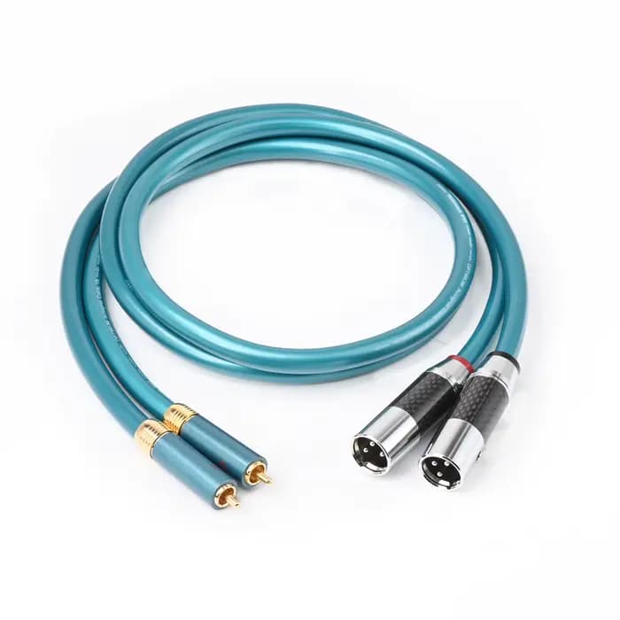 ATAUDIO Câble audio RCA vers XLR HiFi 8N OCC 2RCA mâle vers 2XLR mâle (femelle) blindé stéréo haute