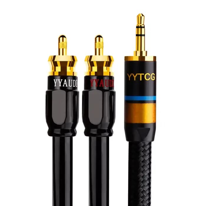 Câble audio 3,5 mm vers 2RCA, câble de connexion dédié pour téléphones mobiles, amplificateurs de pu