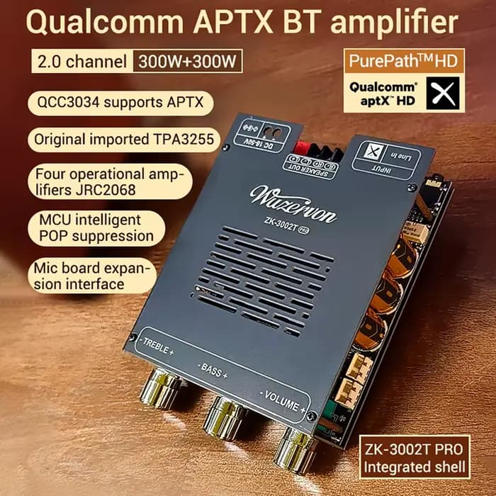 3002T PRO Module amplificateur Bluetooth 2.0 canaux 200Wx2 stéréo APTX qualité Audio sans perte