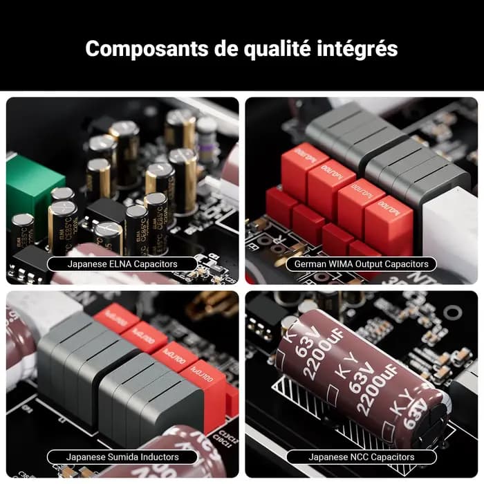 Fosi Audio V3 amplificateur de puissance stéréo 300W * 2 TPA3255 classe D Mini