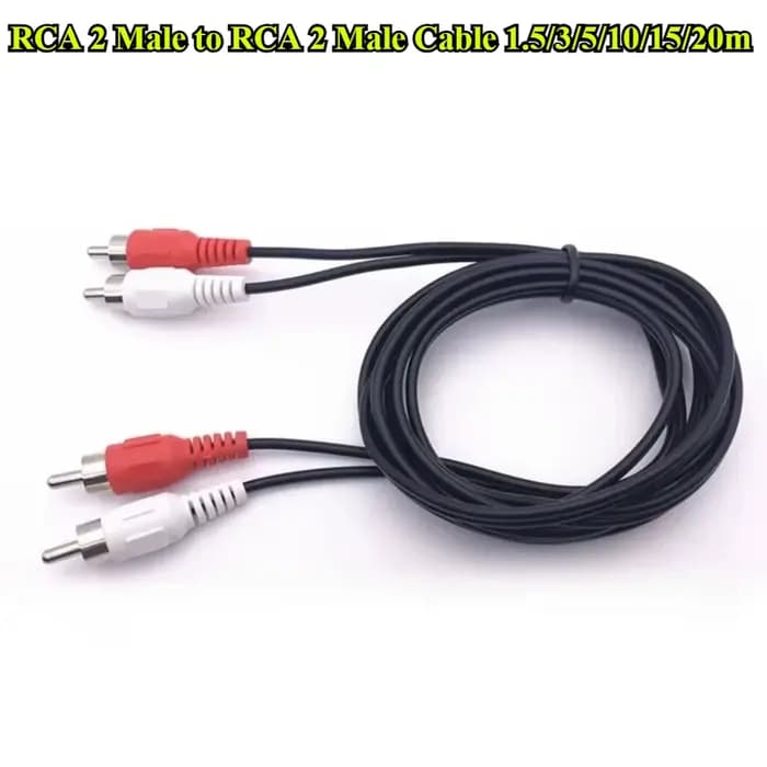Câble Audio 2RCA vers 2RCA, double lotus rouge et blanc, pour MP3, DVD, lecteur CD, TV, radio, ampli