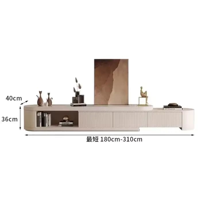 Meuble TV escamotable vertical de luxe