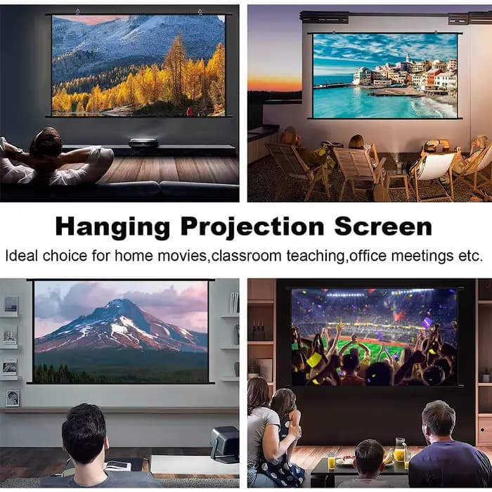 Un incontournable pour le home cinéma ! Écran de projection pliable anti-plis 120 pouces 16:9