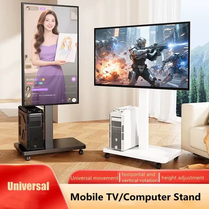 Support TV roulant pour téléviseurs PC de 10 à 43 pouces