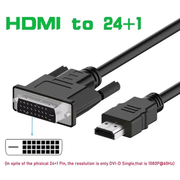 Câble DVI vers HDMI ou câble bi-direction HDMI vers DVI 1080P HDMI vers DVI 24 + 1 câble adaptateur