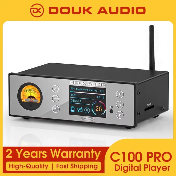 Douk Audio C100 PRO hi-res ESS9038 préampli numérique Bluetooth 5.0 récepteur S/PDIF COAC/OPT adapta