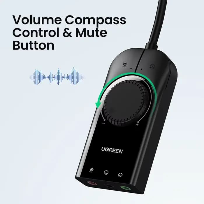 UGREEN carte son Interface Audio USB externe 3.5mm Microphone adaptateur
