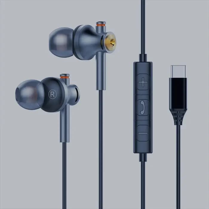 Écouteurs intra-auriculaires filaires Type-C avec son Dolby et réduction du bruit