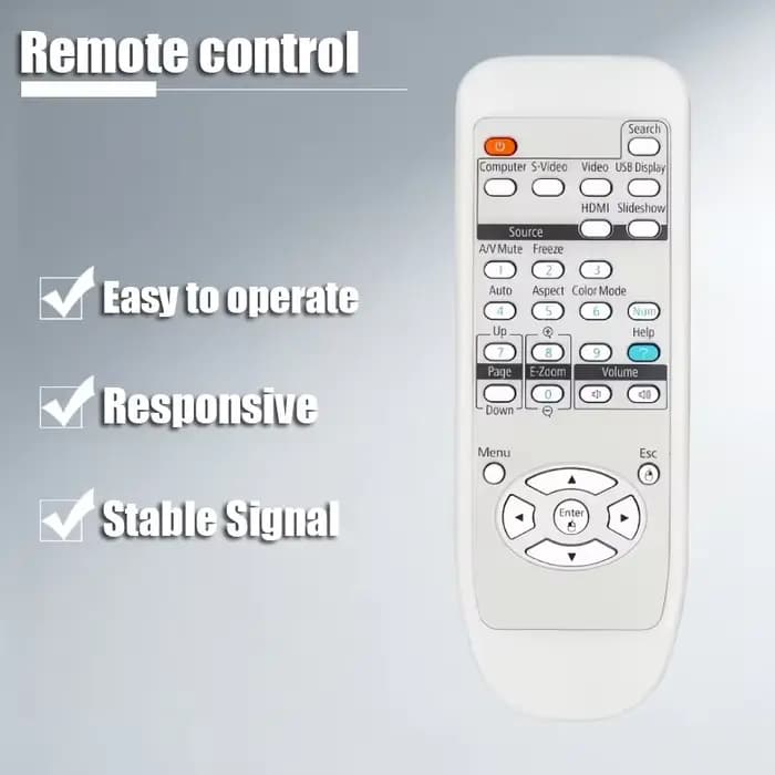 Télécommande compatible pour projecteur Epson pour les modèles 92/3/5/6/905/15/35W D6150 EMP-6010/6100/6110 EB-C30XH/E EB-C45W/C50W
