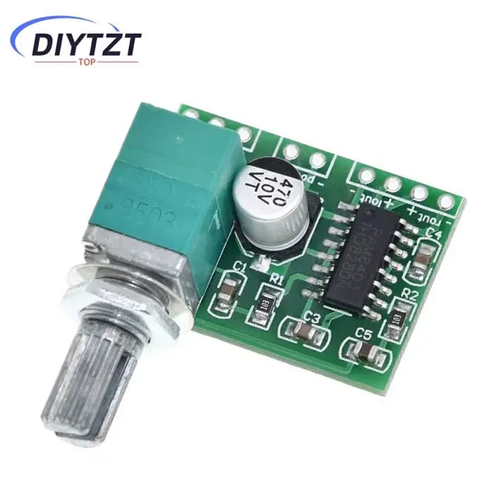DIYTZT PAM8403 carte amplificateur Audio de puissance 5V 2 canaux 3W W contrôle du Volume/alimentation USB