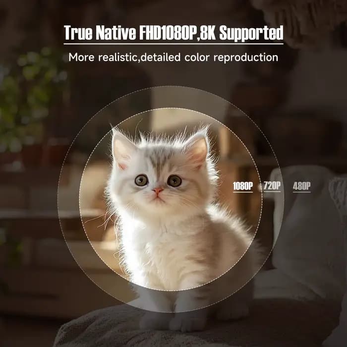 Magnécanique Natif 1080P 650ANSI 8K Android 14 L018 360 ° Projecteur avec mise au point automatique Keystone Air Mouse