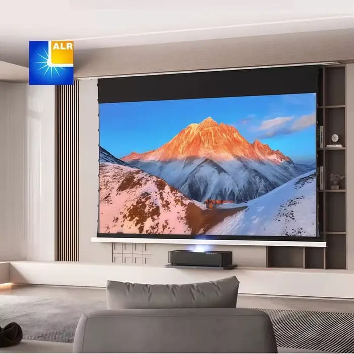 Mivision 92-150 pouces 4K écran à languette motorisé caché au plafond à jet ultra court