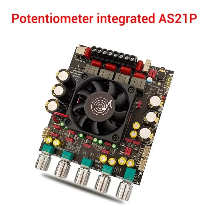 Amplificateur de qualité audiophile ZK-AS21P 2.1 canaux 300Wx2 + 600W Amplificateur audio Bluetooth