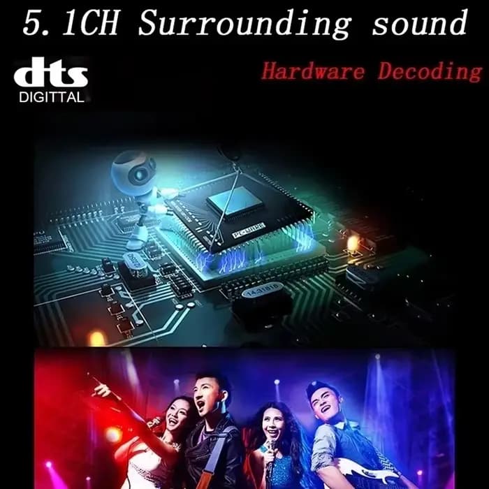 Convertisseur décodeur audio DTS AC3 5.1 Extracteur compatible HDMI éventuelles DIF Coaxial PC-USB optique Carte son