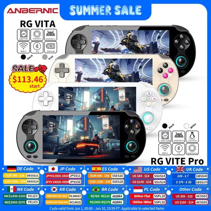Console de jeu portable Anbernic RG VITA / RG VITA Pro