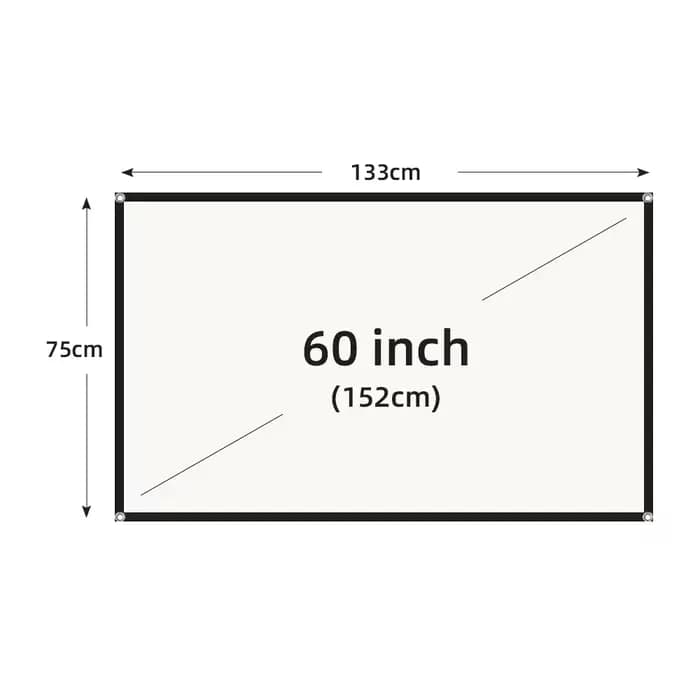 Écran de projection LEJIADA 16:9 à grille blanche, anti-lumière, améliorant la luminosité, portable