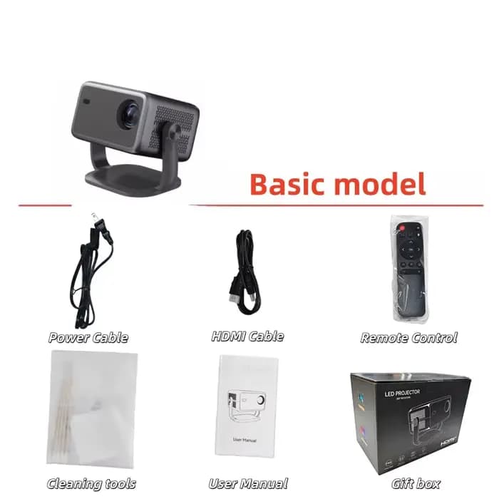 KIXIN L018 Full HD 1080P projecteur intelligent 4K BT5.4 WiFi 6 pris en charge 800ANSI mise au point