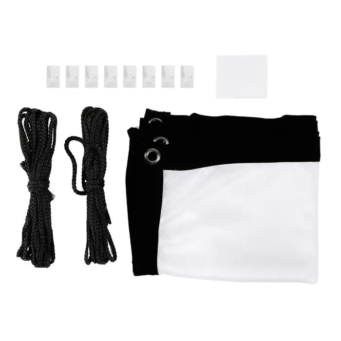 Écrans de projection blancs 16:9, épais, portables, sans plis, en polyester blanc doux, écran de pro