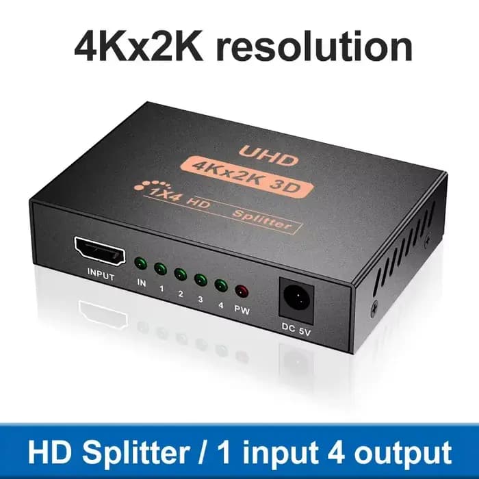 Répartiteur HDTV 1 en 4 sorties UHD 4K x 2K 3D