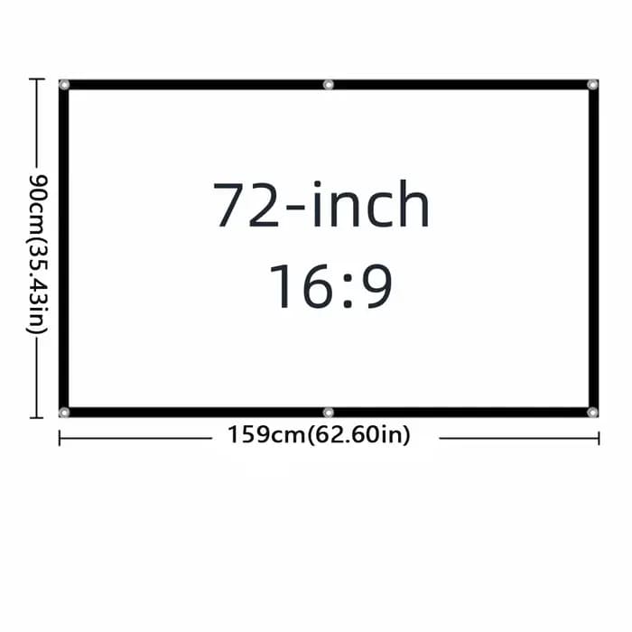 Écran de projection en polyester, équipements vidéo, écran de projection pliable HD 72/84/100 pouces