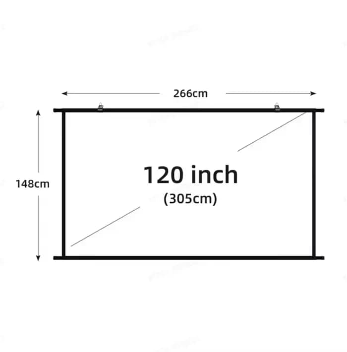 Un incontournable pour le home cinéma ! Écran de projection pliable anti-plis 120 pouces 16:9