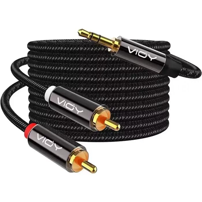 Câble audio stéréo RCA vers 3.5mm mâle vers 2RCA mâle